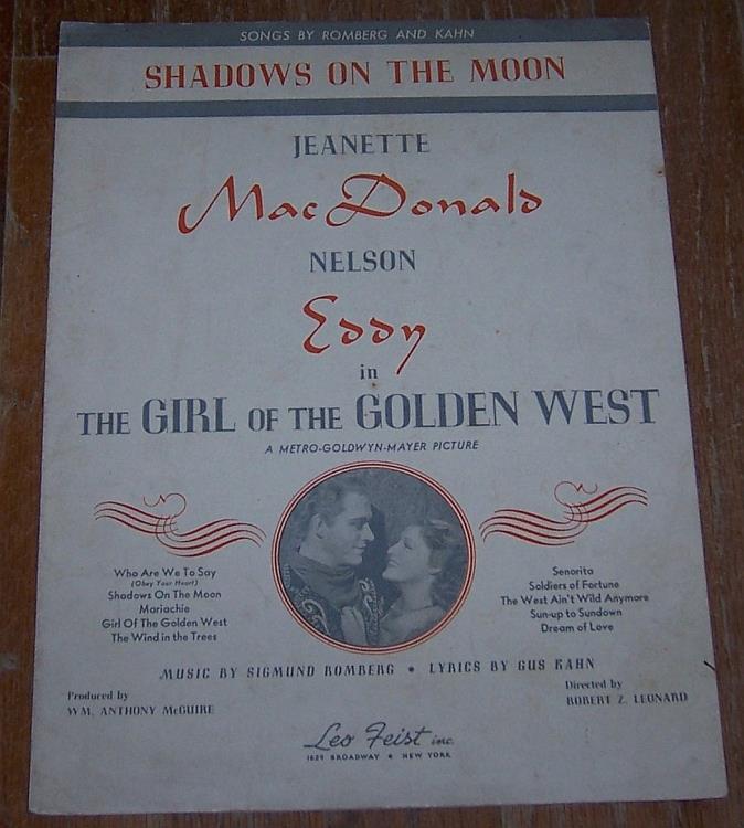 Sheet Music - Shadows on the Moon