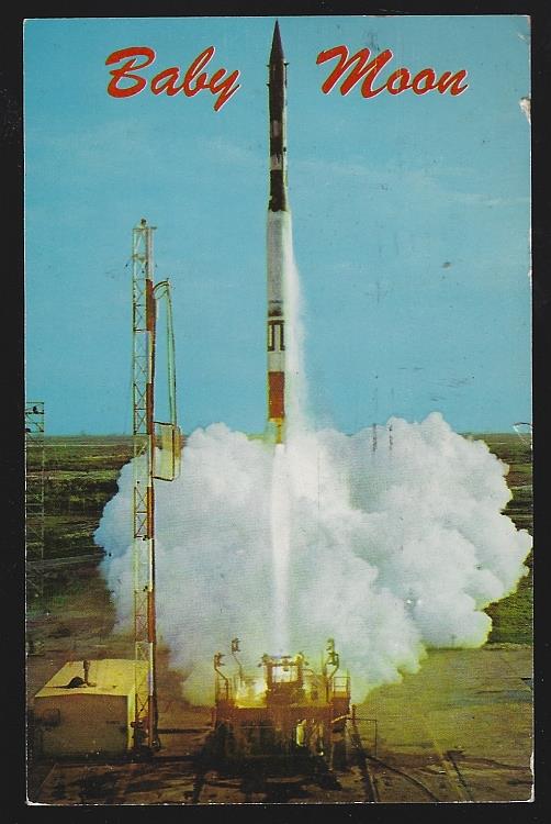 Postcard - Vanguard Baby Moon Satellite Launch, Patrick Air Force Base, Florida