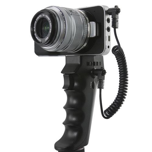 Handle Pistol Grip SONY camcorders W A/V R or LANC port & Blackmagic