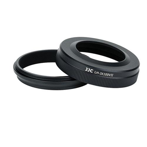 LHJX100VII Black Metal Lens Hood Filter Adapter Ring for Fuji X100