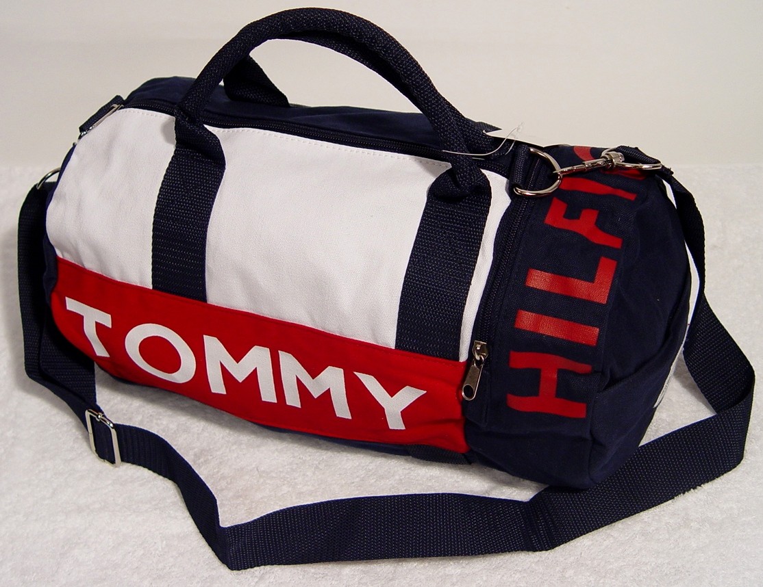 NWT Tommy Hilfiger Navy Blue Duffle Bag Tote Handbag Purse | eBay