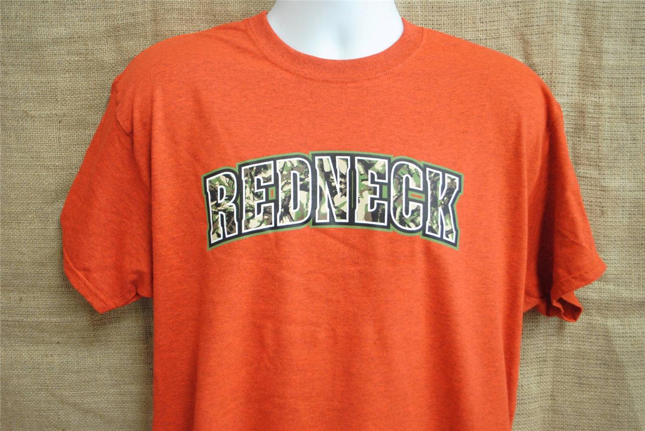 Camo REDNECK Antique Orange Black Funny T-Shirt Hunting Country NRA ...