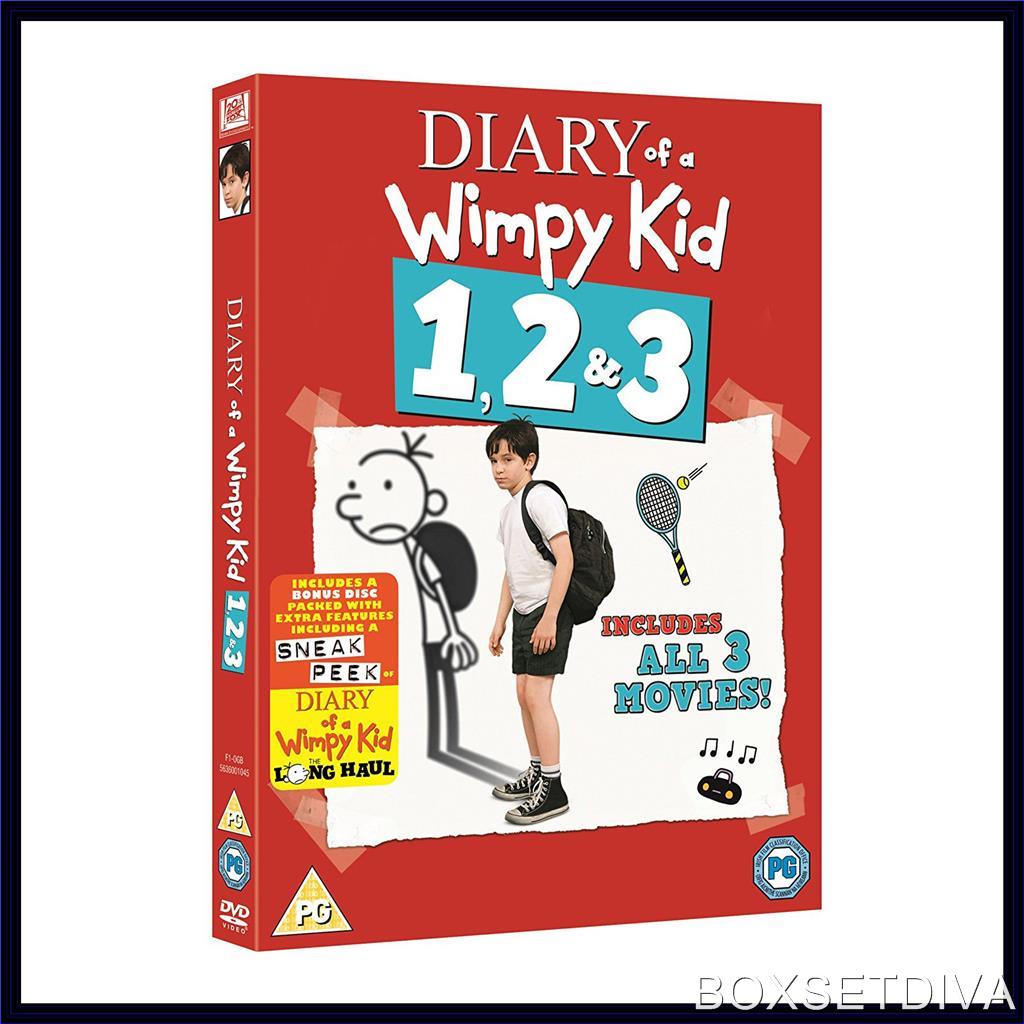 DIARY OF A WIMPY KID 1 2 & 3 MOVIES PLUS BONUS DISC *** BRAND NEW DVD