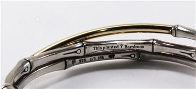 JOHN HARDY BAMBOO 925 STERLING SILVER & 18K YELLOW GOLD