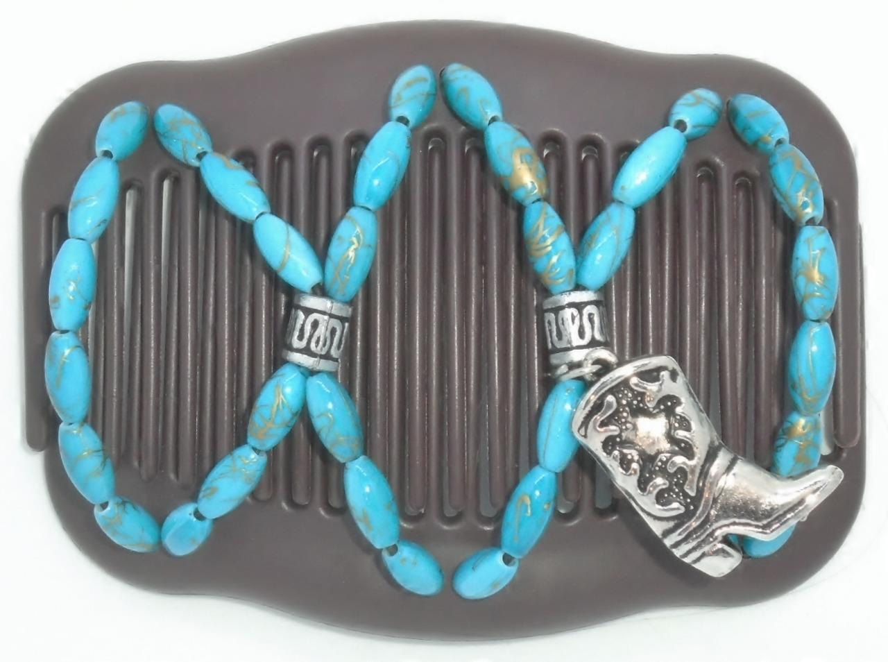 Angel Wings Hair Clips 4x3.5", African Butterfly Stye, Magic Combs, Western MS8 - Picture 2 of 3