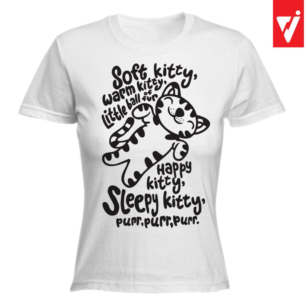 Big Bang Theory Soft Kitty Warm Kitty Ladies T Shirt Sizes 8-16 Sheldon ...