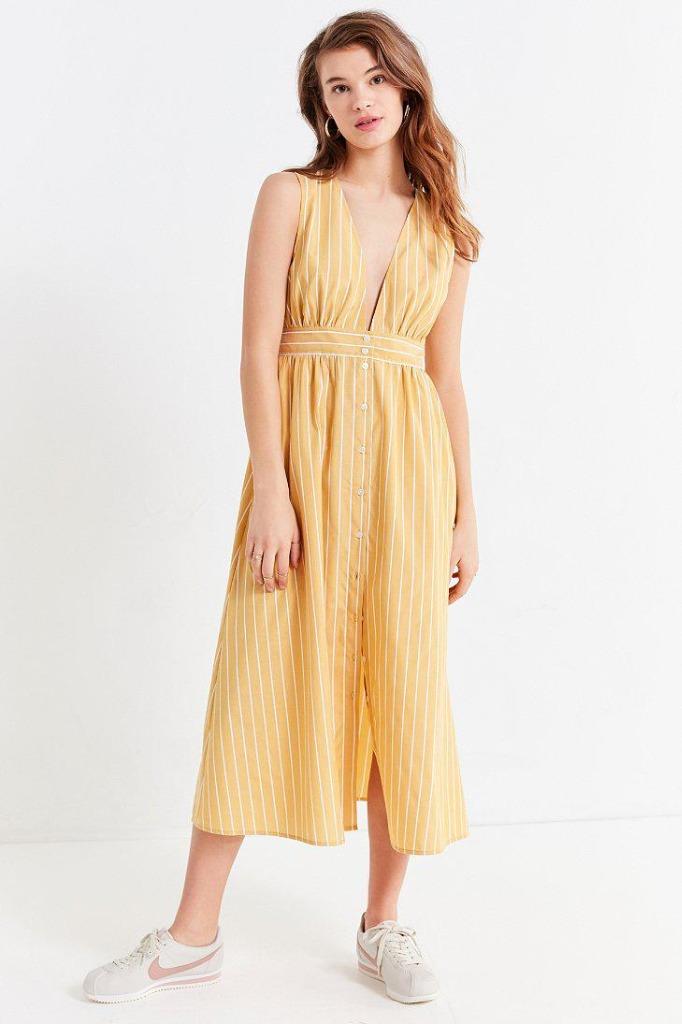 urban outfitters button down midi dress