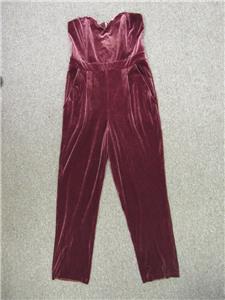 velvet strapless sweetheart jumpsuit