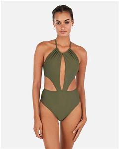 Nwot Express Swim High Neck Open Front One Piece Swimsuit Sz Xs