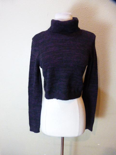 *NWOT EXPRESS MARLED TURTLENECK CROPPED SWEATER sz S | eBay