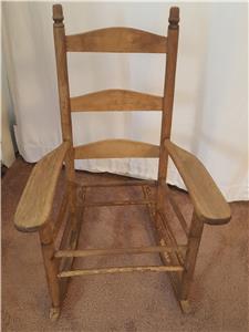 amish child's wooden rocker