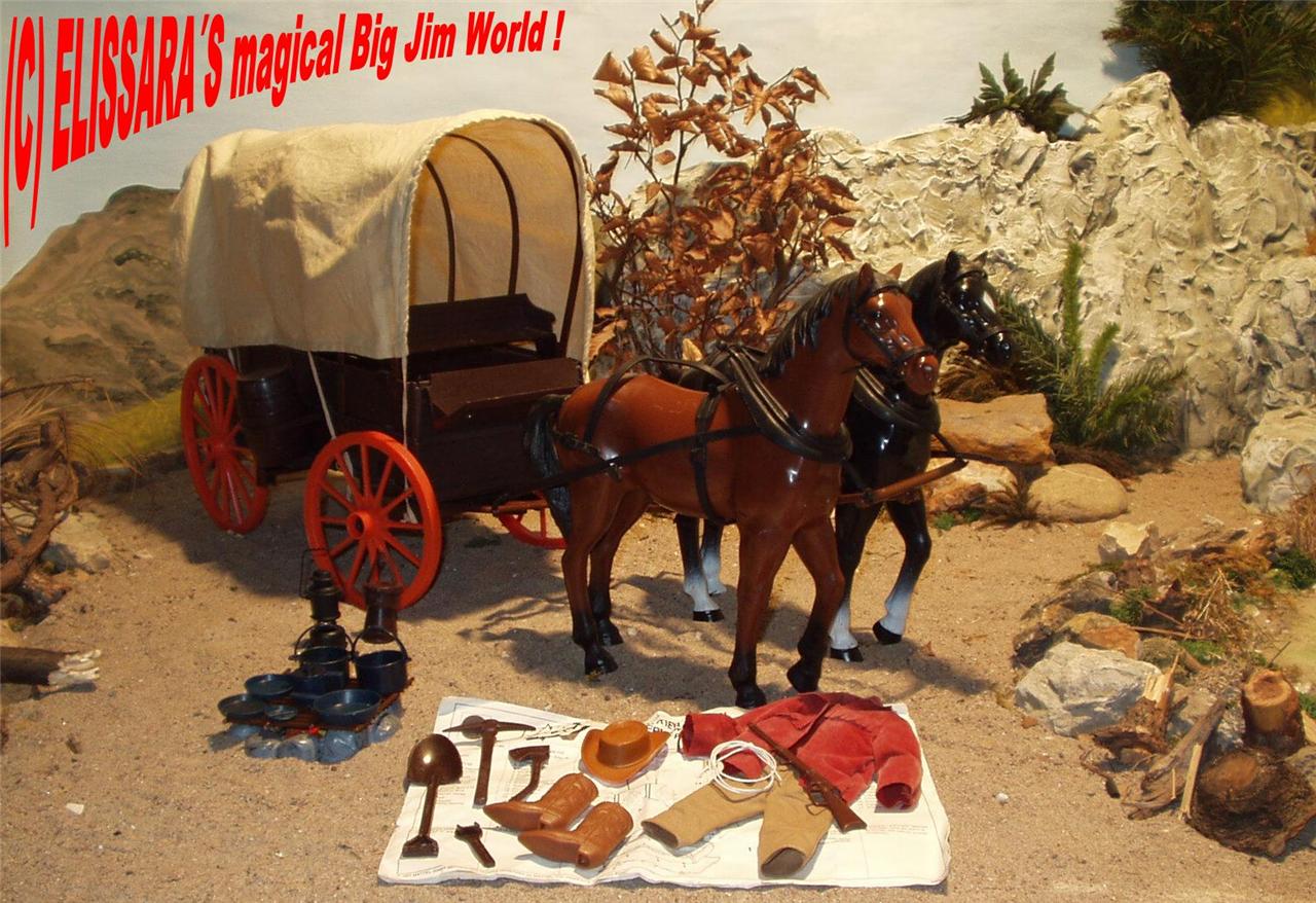 INCOMPLE BIG JIM Karl May Set 9483 Chariot de l'Ouest 1976