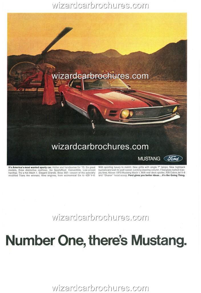 1970 Ford mustang sales brochure #2