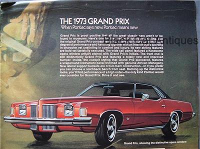 Original Vintage 1973 GM Pontiac & Chevrolet Line Up Car ...