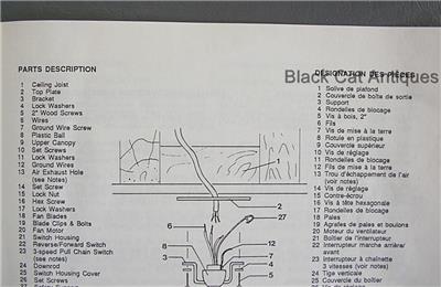 Details About Original Smc Ceiling Fan Light Kit Owner S Manual Model No Kb36 Engl Fr