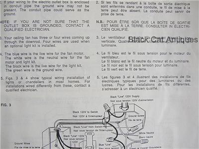 Details About Original Smc Ceiling Fan Light Kit Owner S Manual Model No Kb36 Engl Fr