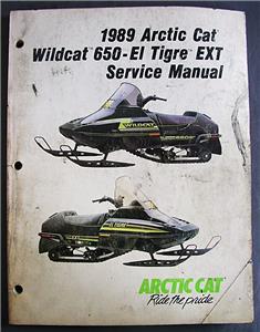 1989 Arctic Cat Wildcat 650 El Tigre Ext Snowmobile Service