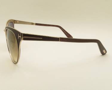 TOM FORD TF 373 48F Nina sunglasses Tom Ford 373 Nina Matte Gold Deep Purple Brown Gradient Lens  main image 4