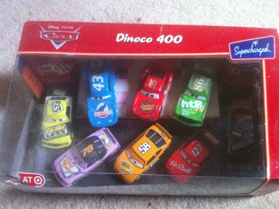 Disney pixar cars Dinoco 400 PISTON CUP racers Supercharged 2 diecast 8 ...