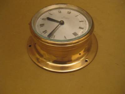 Vintage Wind up Brass Cased Ships Clock by Marpro, Marton Products ...