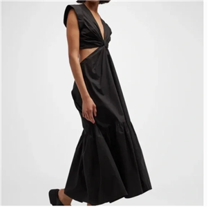 knee length dresses for ladies A.L.C. ALC Alexandria Cut Out Maxi Dress in Pink Cotton main image 1