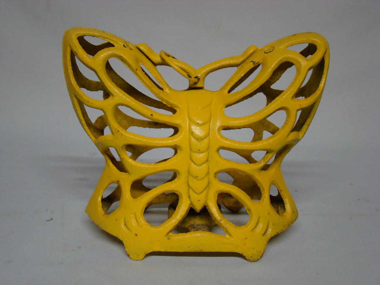 Vintage Cast Iron Butterfly Hanging Candle Holder Lantern Garden Light Ebay