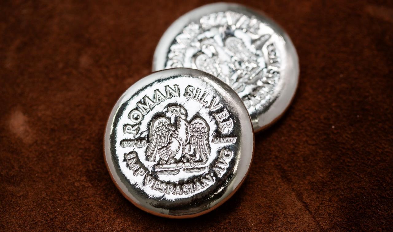 5 oz Roman Silver Eagle .999 Silver Round - Denarius Eagle 5 Troy