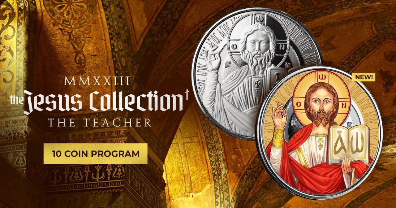 2023 1 oz Jesus The Teacher .999 Silver Coin w/ Black Rhodium