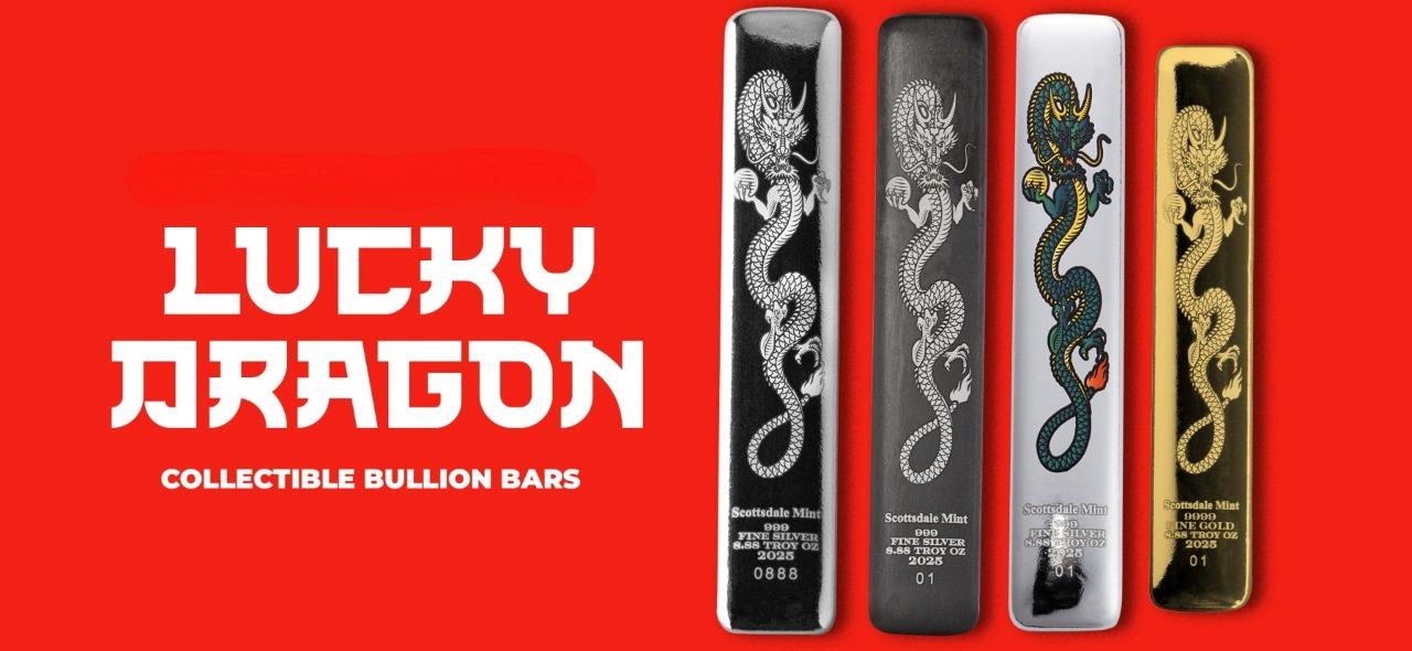 2025 Lucky Dragon Silver Bar - 8.88 oz .999 Fine Silver Bullion