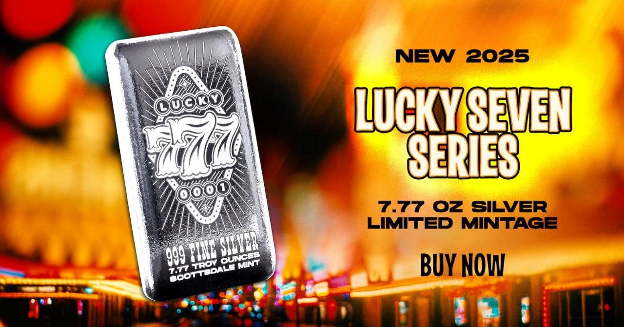 2025 Lucky Sevens 7.77 oz .999 Fine Silver Bullion Bar #A340 | eBay
