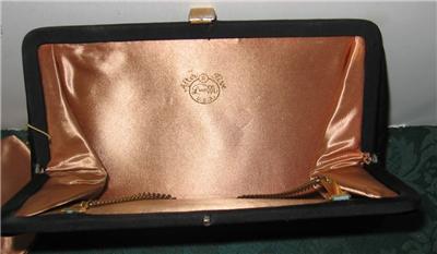 purse clutch five evening bag satin change gold rhinestone