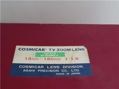 COSMICAR TV ZOOMLENS 15㎜-150㎜ 1:19 Cosmicar TV ZOOM LENS 15-180mm 1:1.9 | eBay