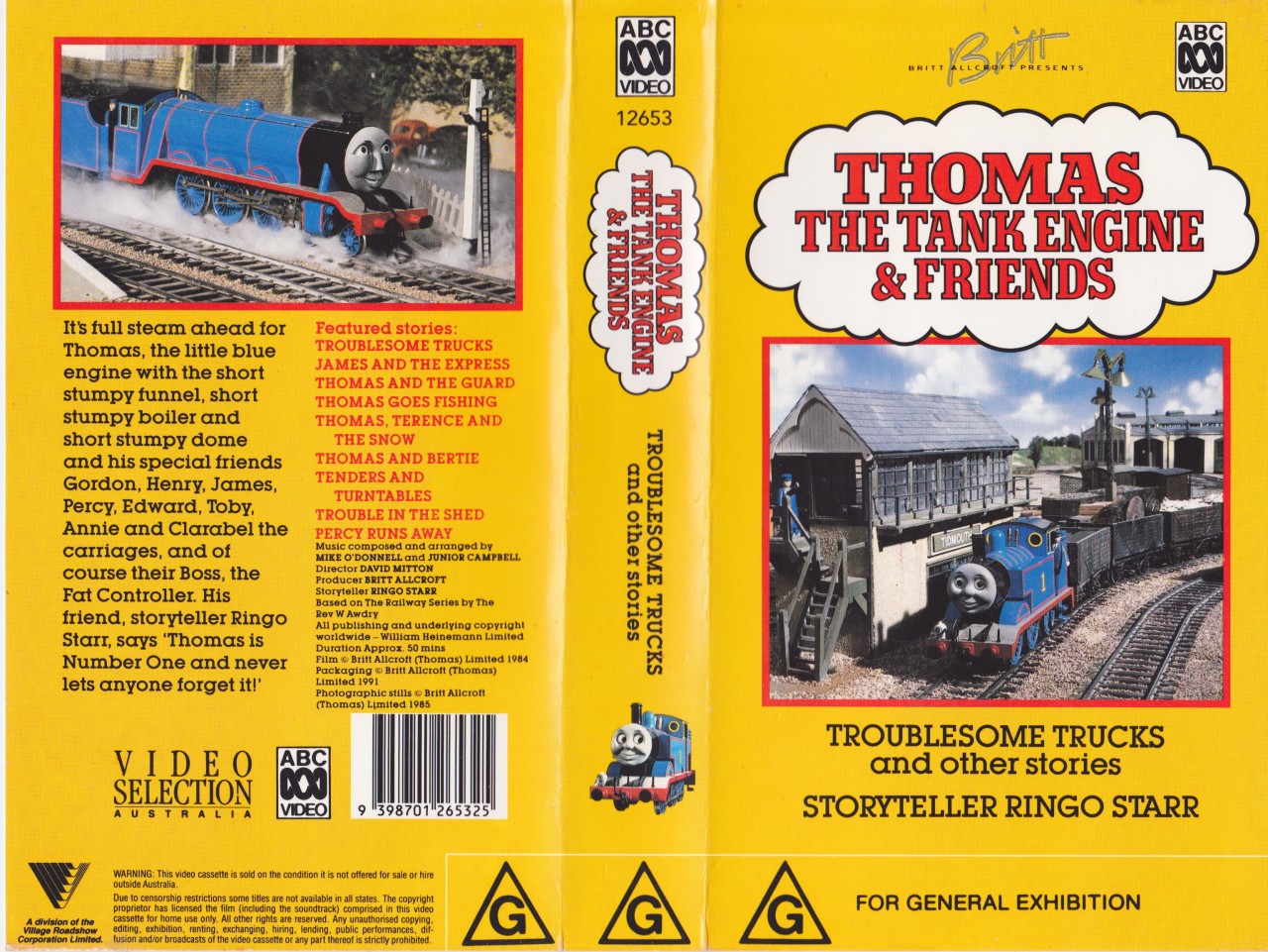 Thomas The Tank Engine Troublesome Trucks Vhs Video Pre Cert Interest ...