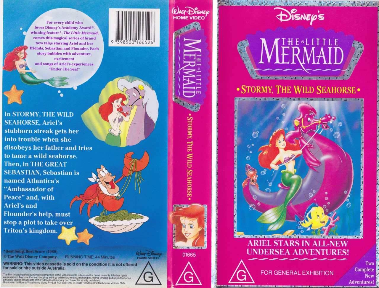 THE LITTLE MERMAID STORMY THE WILD SEAHORSE~VIDEO VHS PAL~A RARE FIND ...