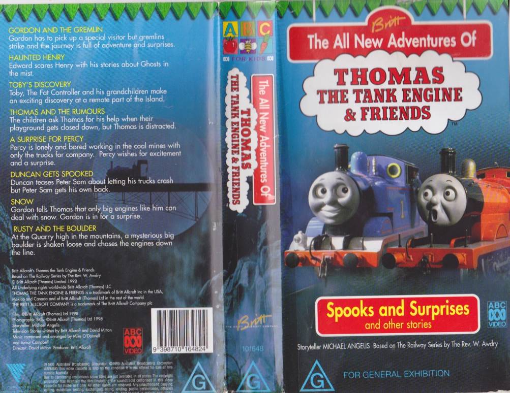 THOMAS THE TANK ENGINE SPOOKS AND SURPRISES VHS VIDEO PAL A RARE FIND ...