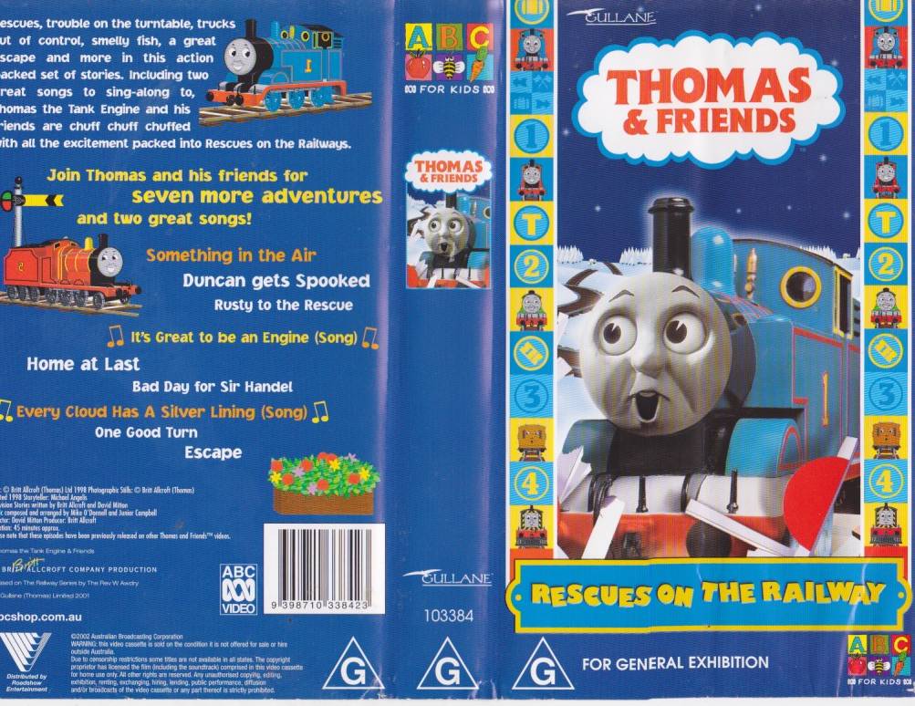 THOMAS THE TANK ENGINE RESCUES ON THE RAILWAY VHS VIDEO PAL A RARE FIND