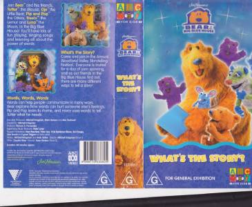 BEAR IN THE BIG BLUE HOUSE WHATS THE STORY JIM HENSON VHS ...