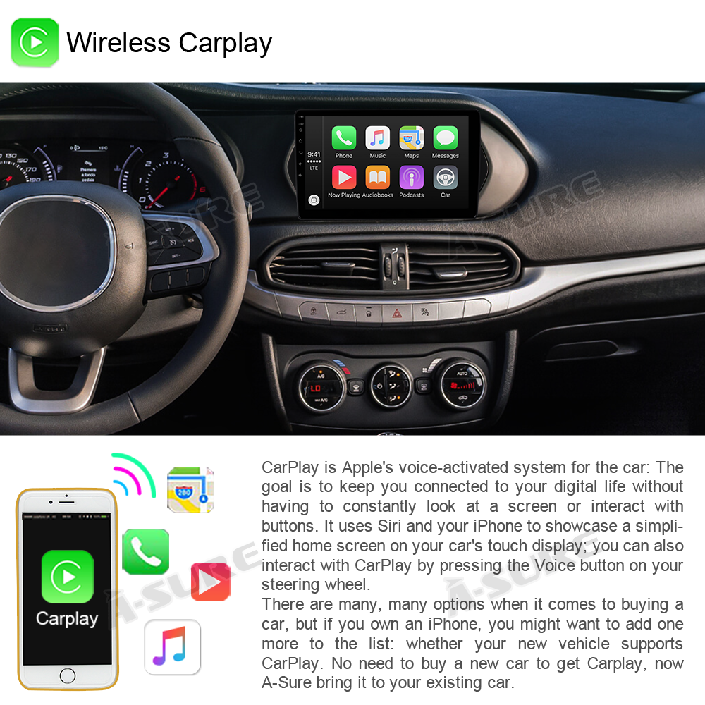 Android Car Radio for FIAT TIPO EGEA 2015 -2017 Auto Multimedia Video  Player Stereo GPS 2din Carplay Octa Core 7862 Touch Screen