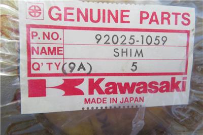 NOS Kawasaki # 92025-1059, Shim, 1.2 T, Concours KZ1000 KZ1100 See