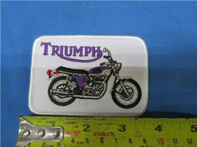 Vintage Triumph Embroidered Sew On Patch | 70's 72 Trident | S
