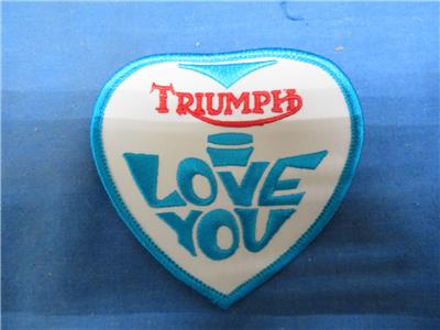 アクセサリー Vintage 1970's Triumph i Love You Patch 1112878809_tp.jpg