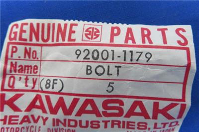 NOS Kawasaki # 92001-1179 BOLT,8X46 KX80 KX85 KX100 KLX140 Chain