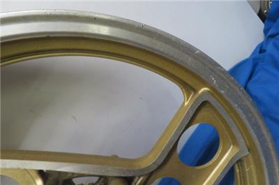 OEM Original Yamaha RZ350 Front Wheel, Gold Color, 18 x 2.15 Good