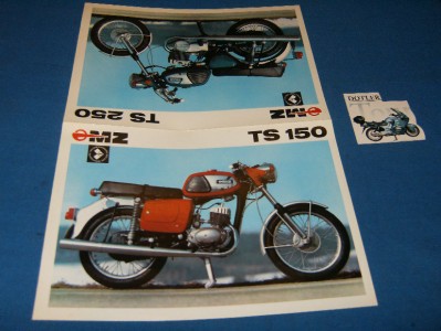 MZ TS 150 Motorcycle Sales Brochure from the 1970 ads418 | eBay