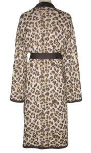 NWT 7 For All Mankind JACQUARD Mohair Wool Belted LEOPARD Cardigan