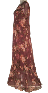 johnny was loran tiered maxi dress Johnny Was Women's Winonna Silk Maxi Dress, Size XL, 100% Silk/Leather