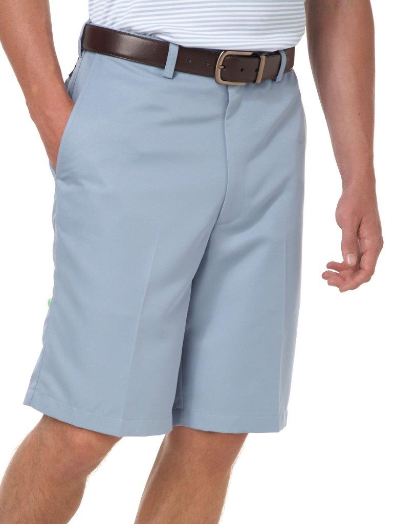 NEW MENS HAGGAR COOL 18 PERFORMANCE SHORTS FLAT PLEATED BLUE PURPLE 38 40 44 42 - Picture 2 of 3