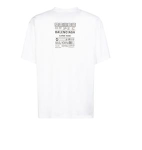 Balenciaga ホワイト Tシャツ New Balenciaga Back T-shirt Medium Fit in Off White | Balenciaga US