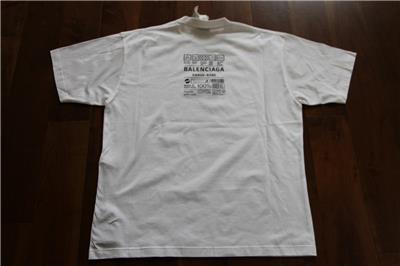 NWT AUTHENTIC Balenciaga White Cotton Unisex Garde-Robe Oversize T