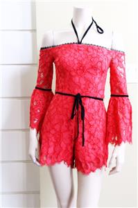 NEW AUTH Alexis Layla Romper in Red Or Black $497